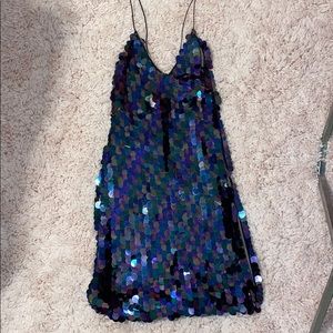 Sequin Low-Back Cocktail Dress